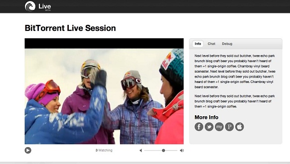 Streaming P2P: BitTorrent Live