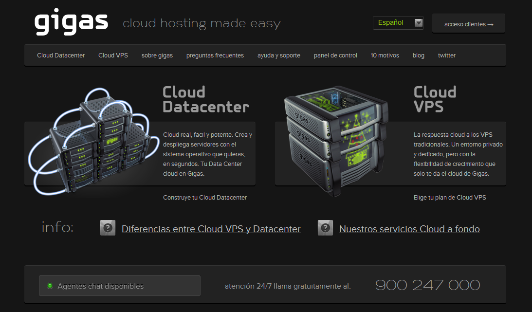 Almacenamiento en la nube con Gigas.com