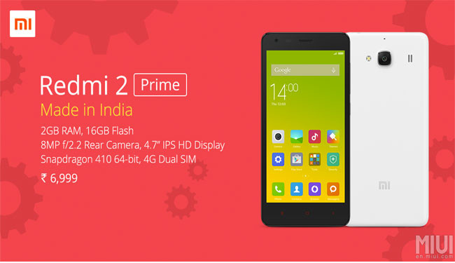 Nuevo Xiaomi Redmi 2 Prime