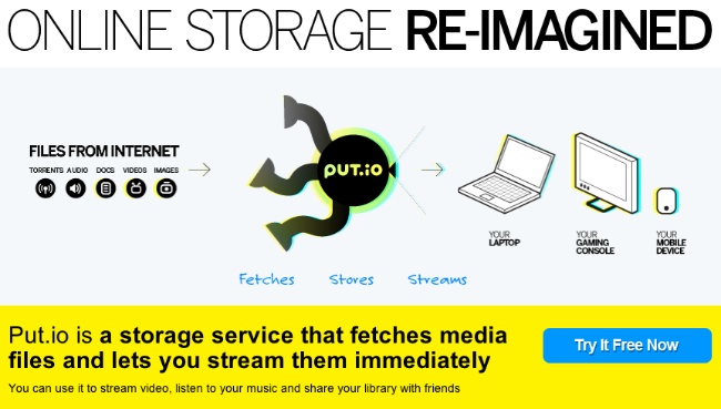 Descarga de archivos bittorrent mediante Put.io